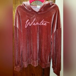 Girls M Velour Hooded Jogger Set